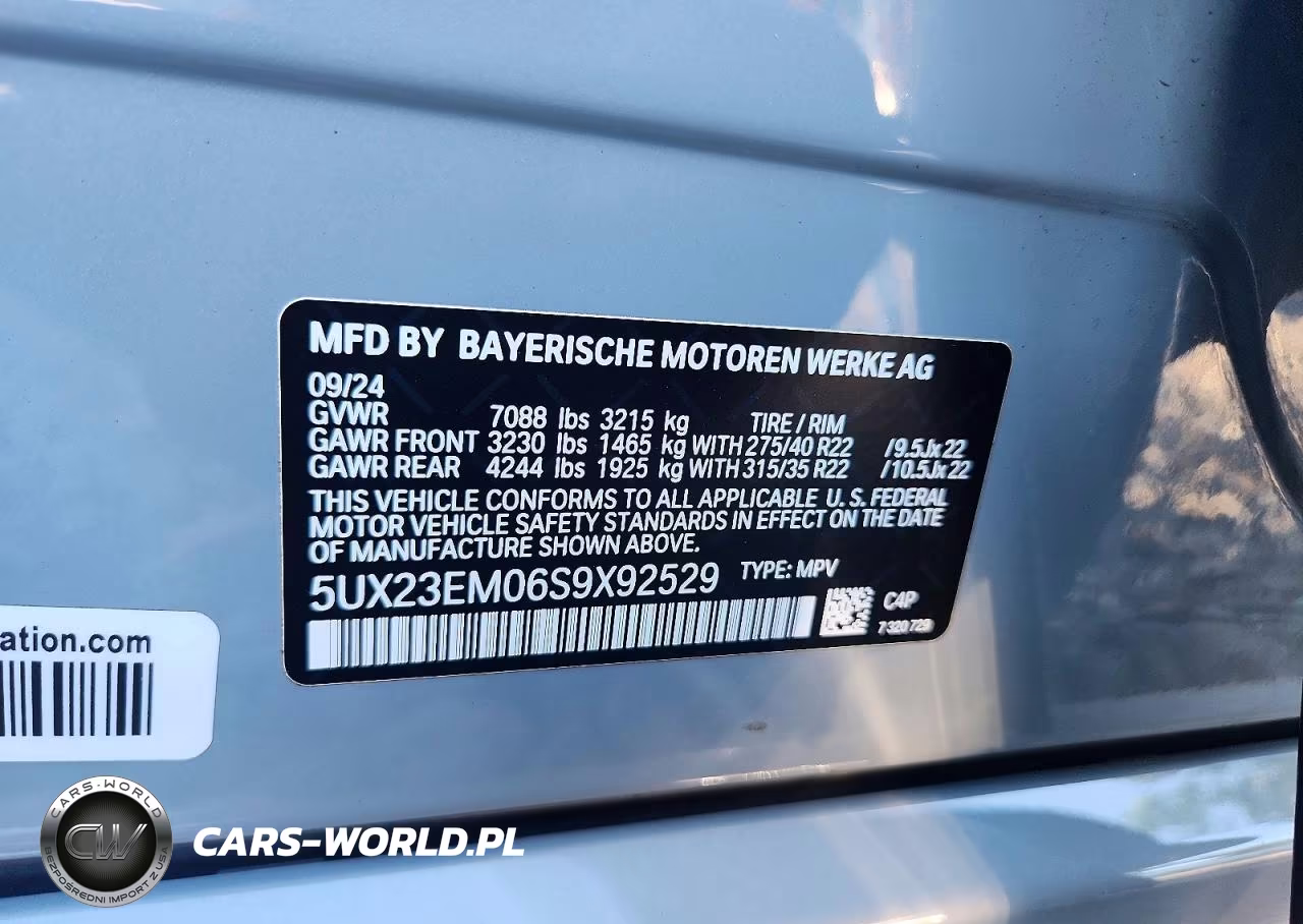 2025 BMW X7 xDrive40I VIN:5UX23EM06S9X92529 - 13