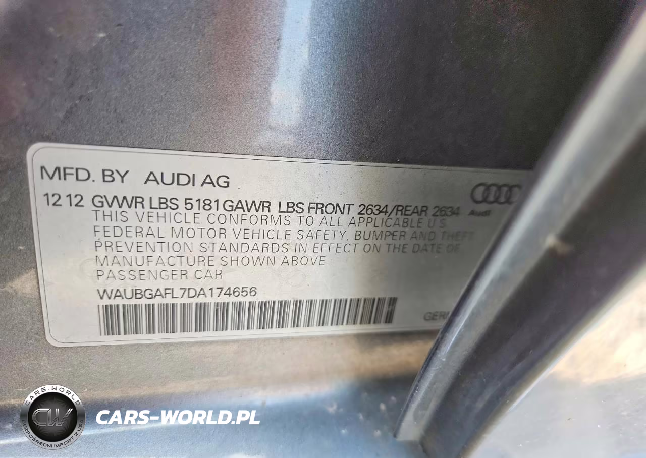2013 Audi S4 Premium Plus VIN:WAUBGAFL7DA174656 - 12