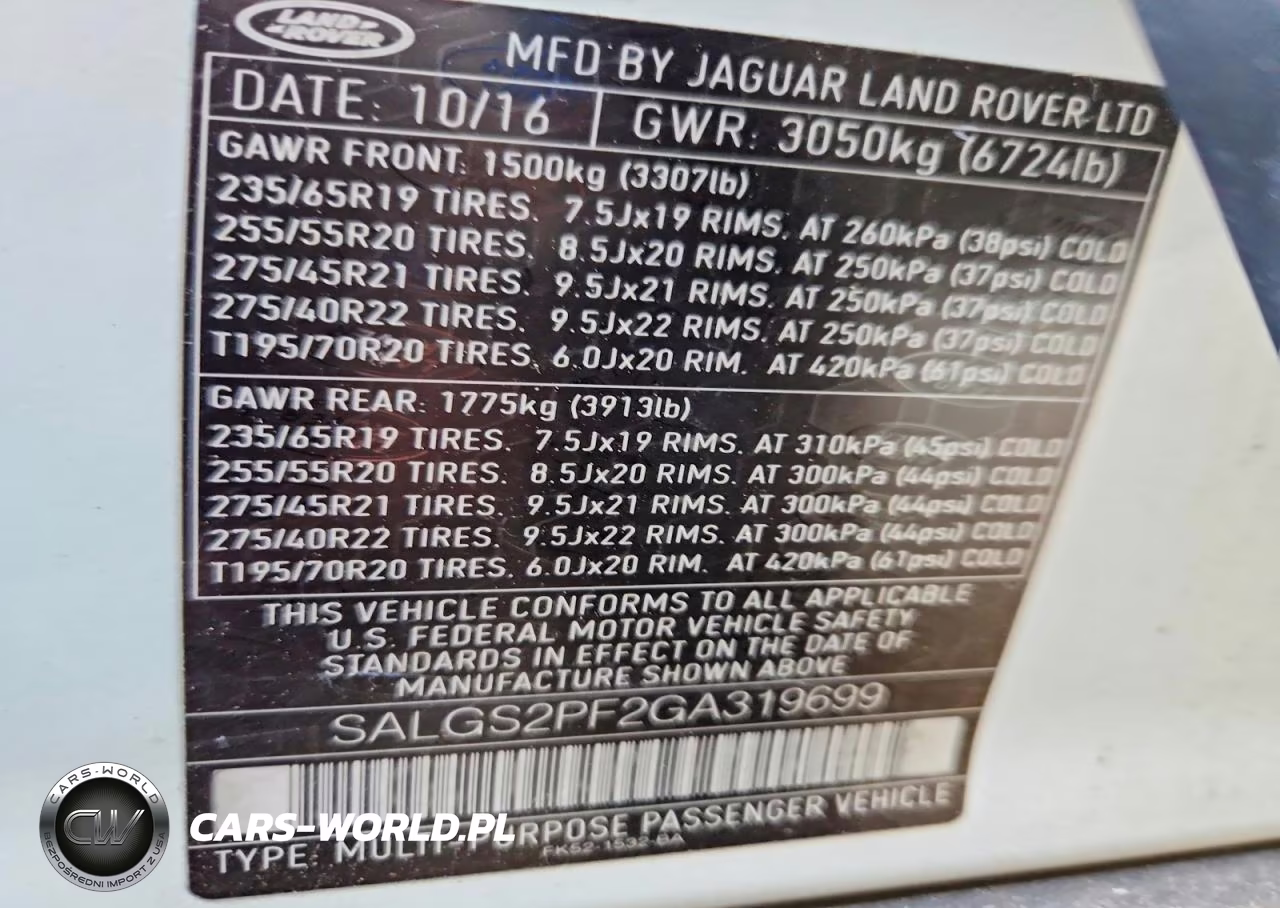 2016 Land Rover Range Rover Hse VIN:SALGS2PF2GA319699 - 13