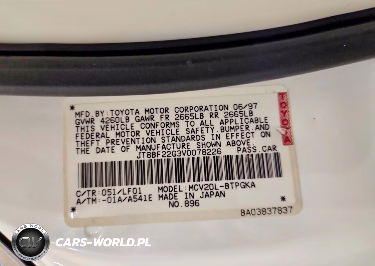 1997 Lexus Es 300 VIN:JT8BF22G3V0078226 - 12