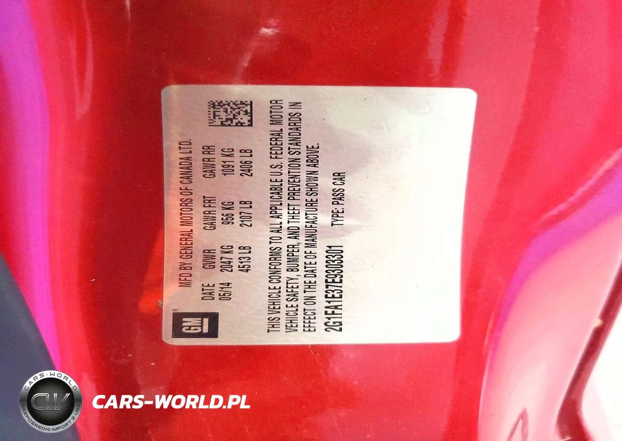 2014 Chevrolet Camaro Ls VIN:2G1FA1E37E9303301 - 12