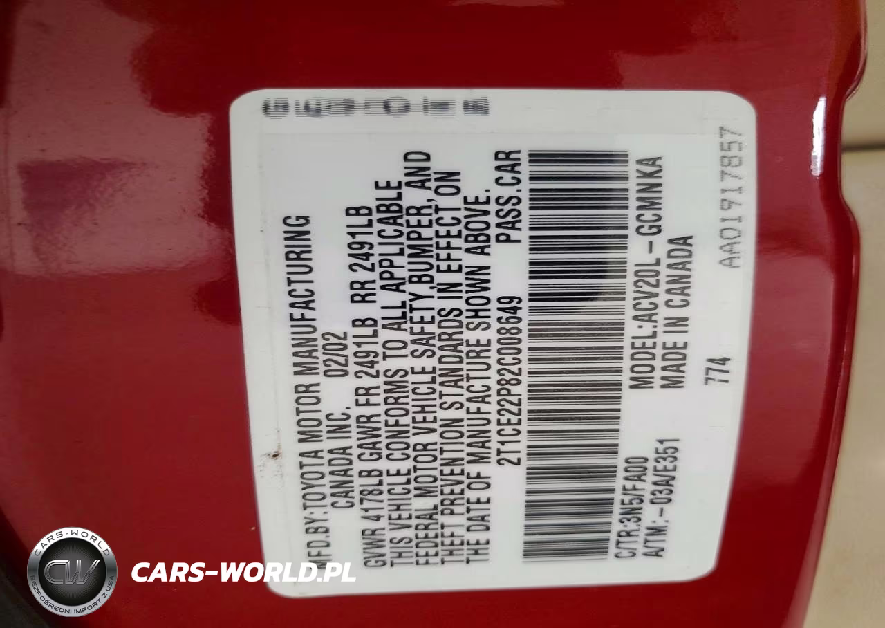 2002 Toyota Camry Solara Se VIN:2T1CE22P82C008649 - 12