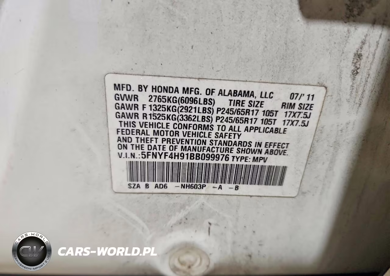 2011 Honda Pilot Touring VIN:5FNYF4H91BB099976 - 13