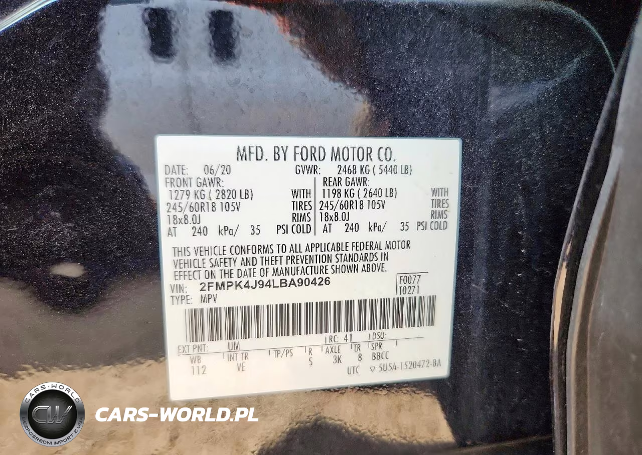 2020 Ford Edge Sel VIN:2FMPK4J94LBA90426 - 12