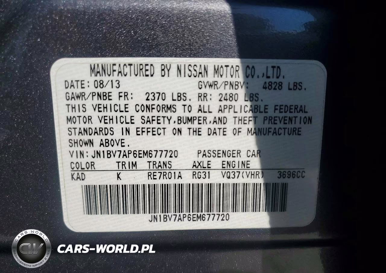 2014 Infiniti Q50 Sport VIN:JN1BV7AP6EM677720 - 12