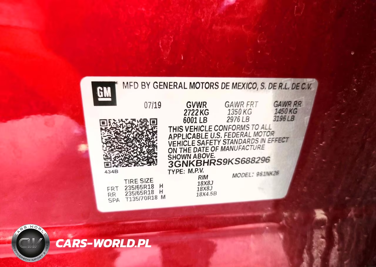 2019 Chevrolet Blazer 3Lt VIN:3GNKBHRS9KS688296 - 13