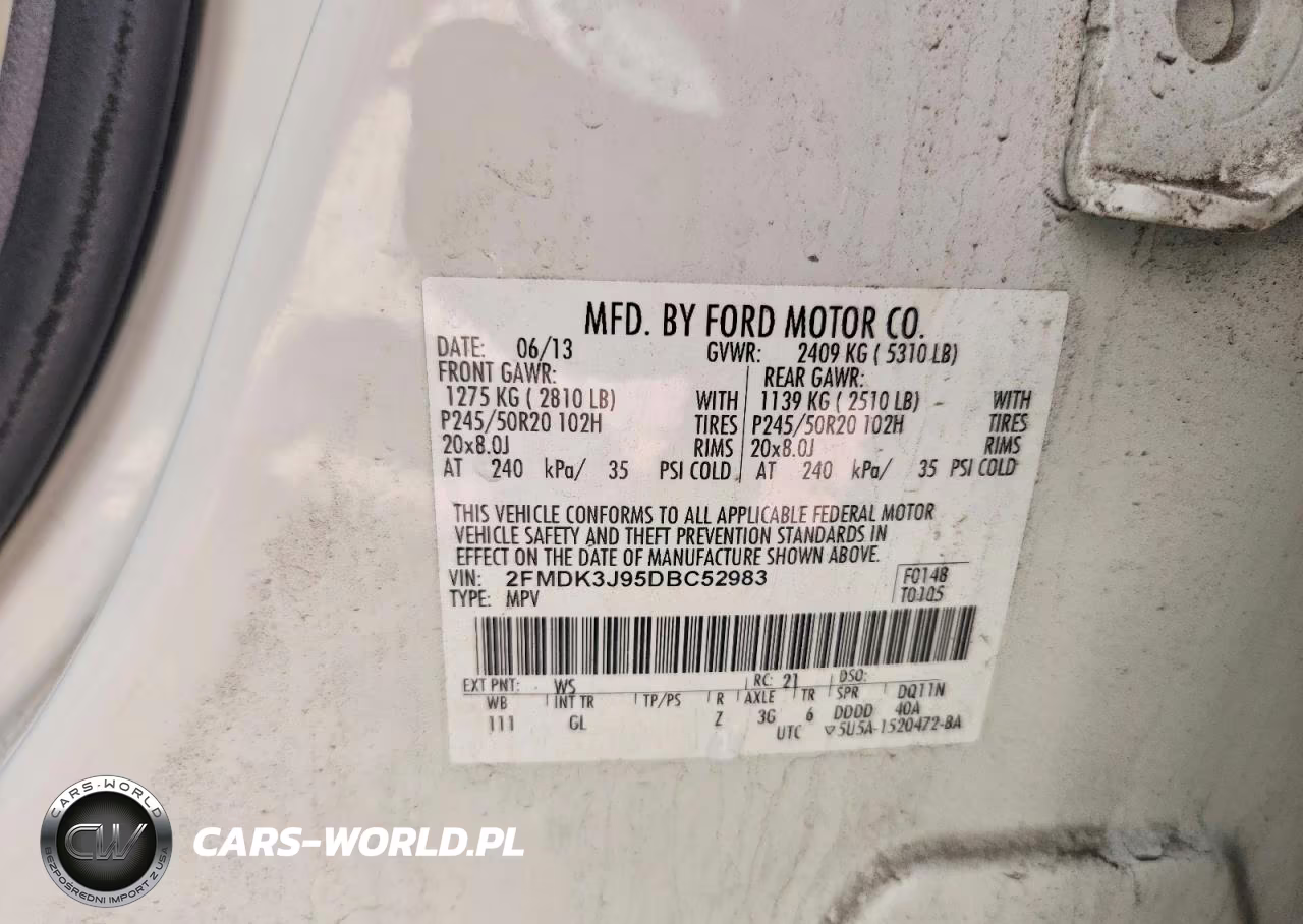 2013 Ford Edge Sel VIN:2FMDK3J95DBC52983 - 12