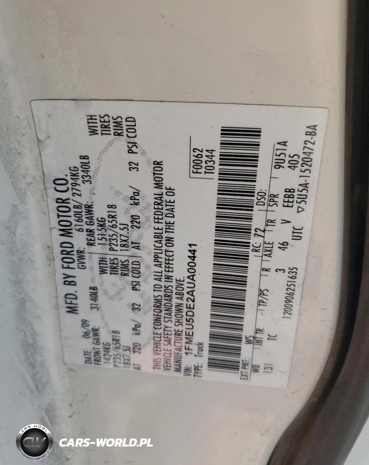 2010 Ford Explorer Sport Trac Limited VIN:1FMEU5DE2AUA00441 - 12