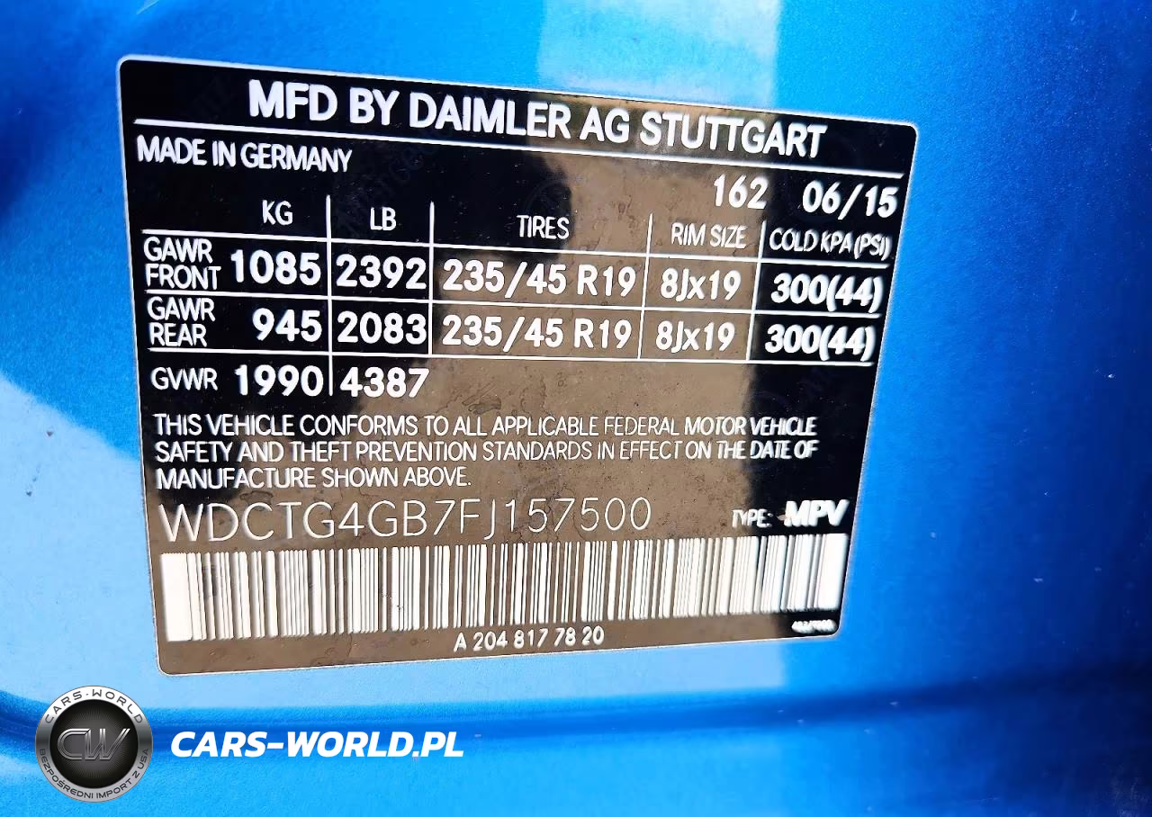 2015 Mercedes-Benz Gla 250 4Matic VIN:WDCTG4GB7FJ157500 - 13