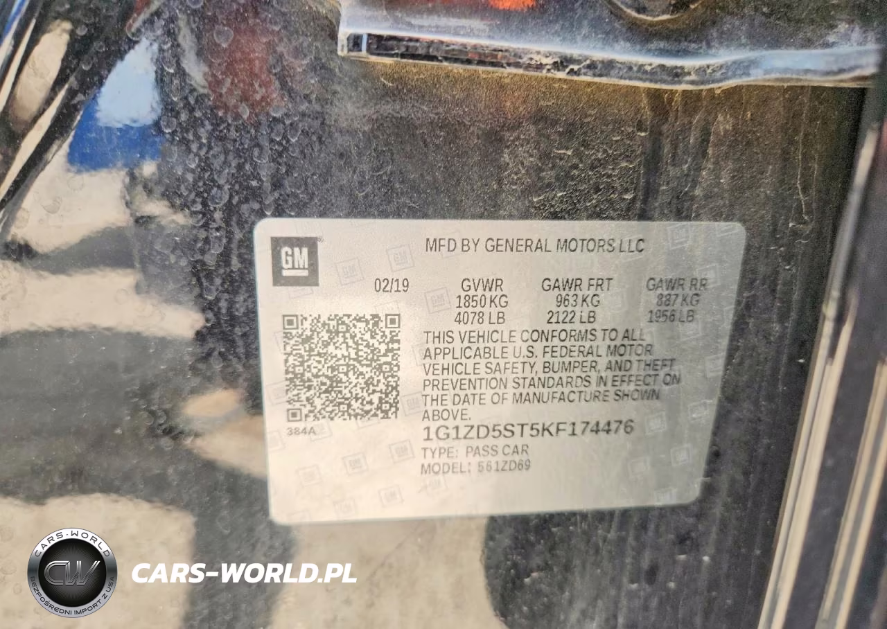 2019 Chevrolet Malibu Lt VIN:1G1ZD5ST5KF174476 - 12