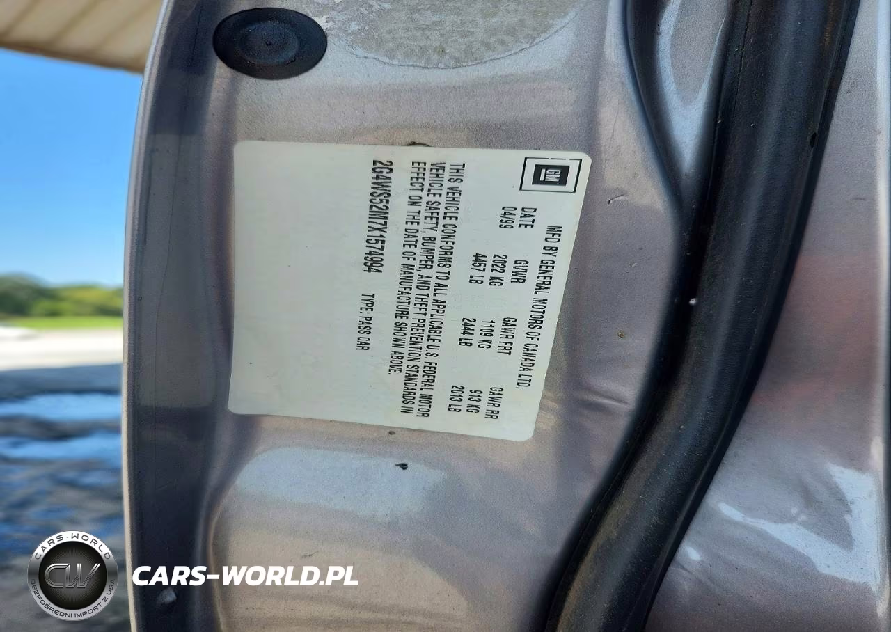1999 Buick Century Custom VIN:2G4WS52M7X1574994 - 12