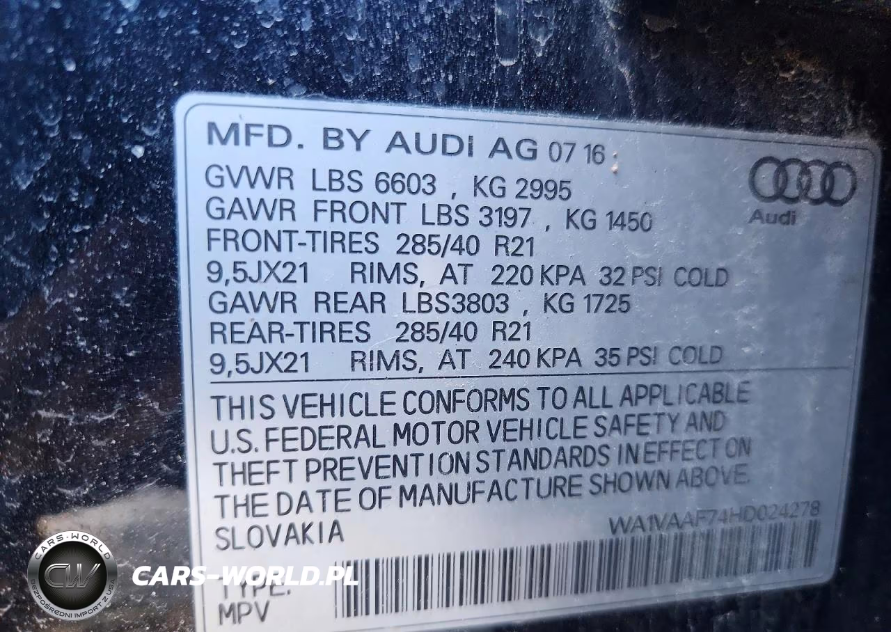 2017 Audi Q7 Prestige VIN:WA1VAAF74HD024278 - 13