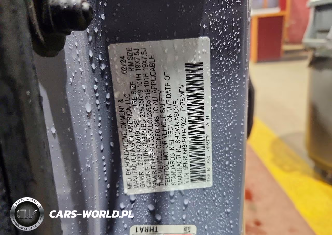2024 Honda Odyssey Touring VIN:5FNRL6H84RB041922 - 13