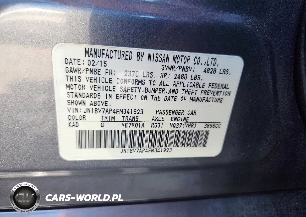 2015 Infiniti Q50 Premium VIN:JN1BV7AP4FM341923 - 12
