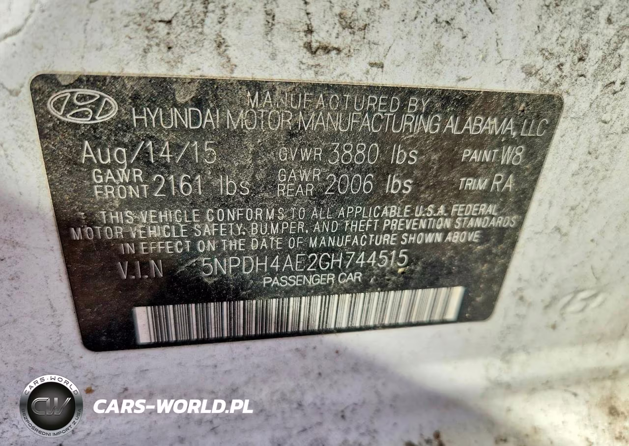 2016 Hyundai Elantra Se VIN:5NPDH4AE2GH744515 - 12