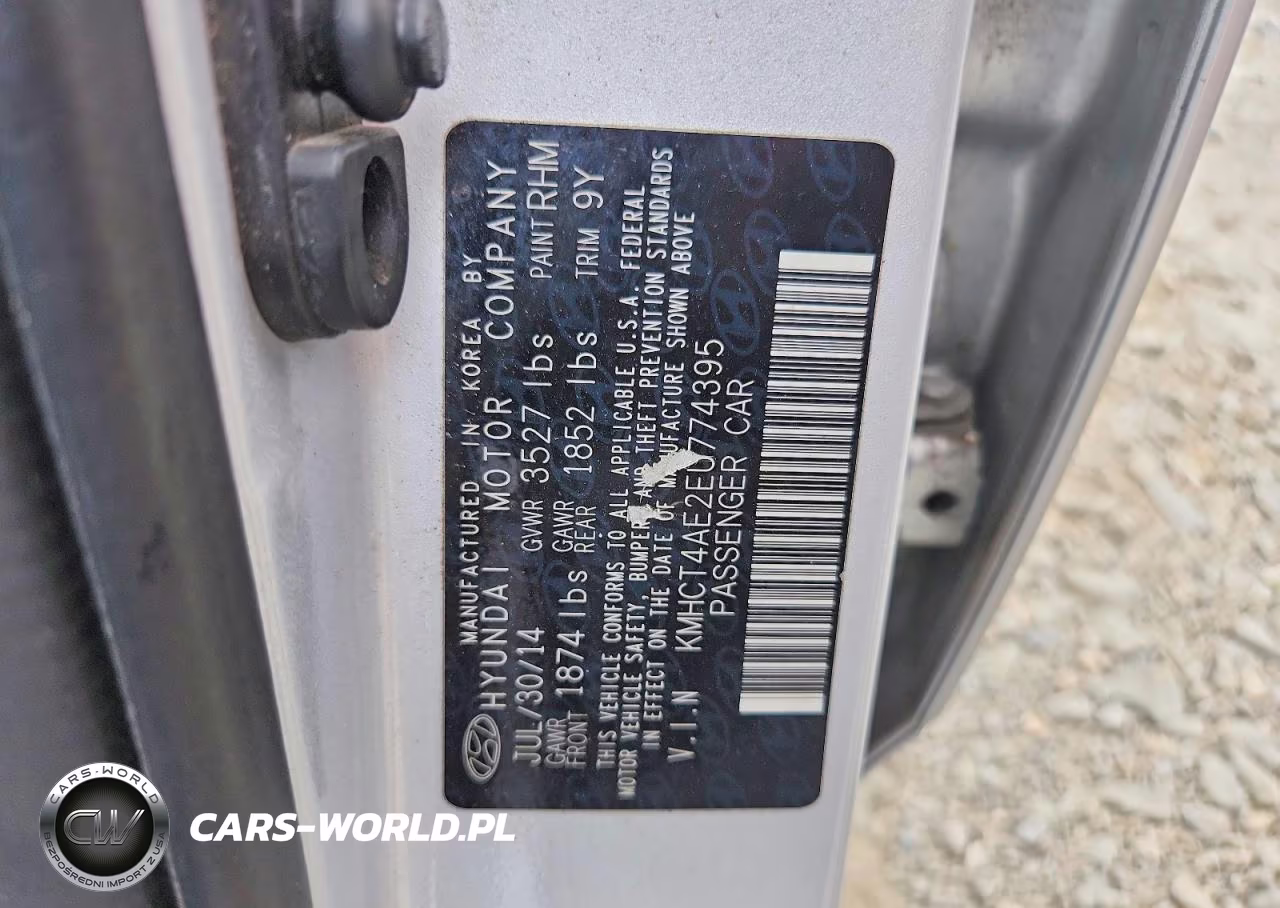 2014 Hyundai Accent Gls VIN:KMHCT4AE2EU774395 - 12