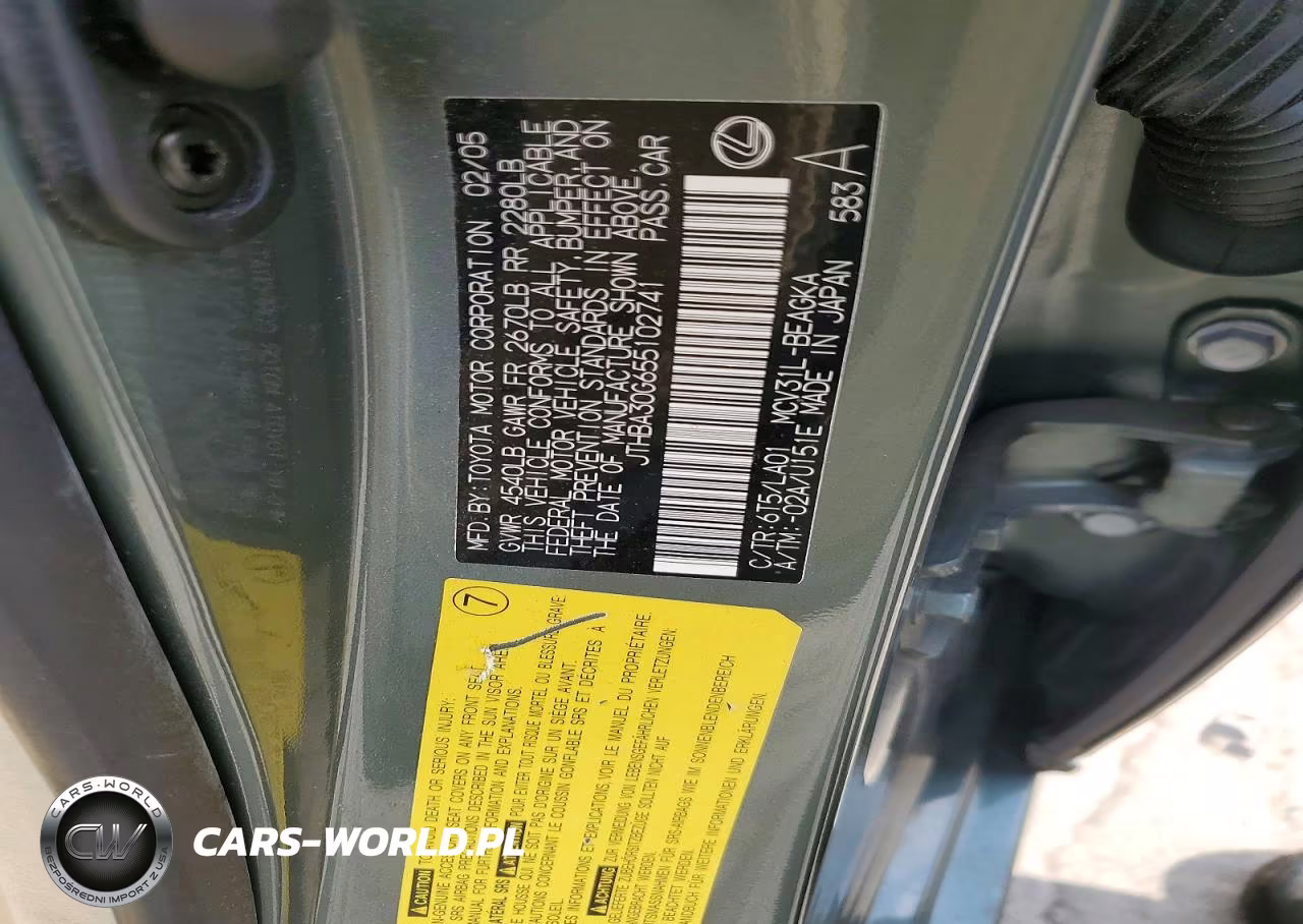 2005 Lexus Es 330 VIN:JTHBA30G655102741 - 12