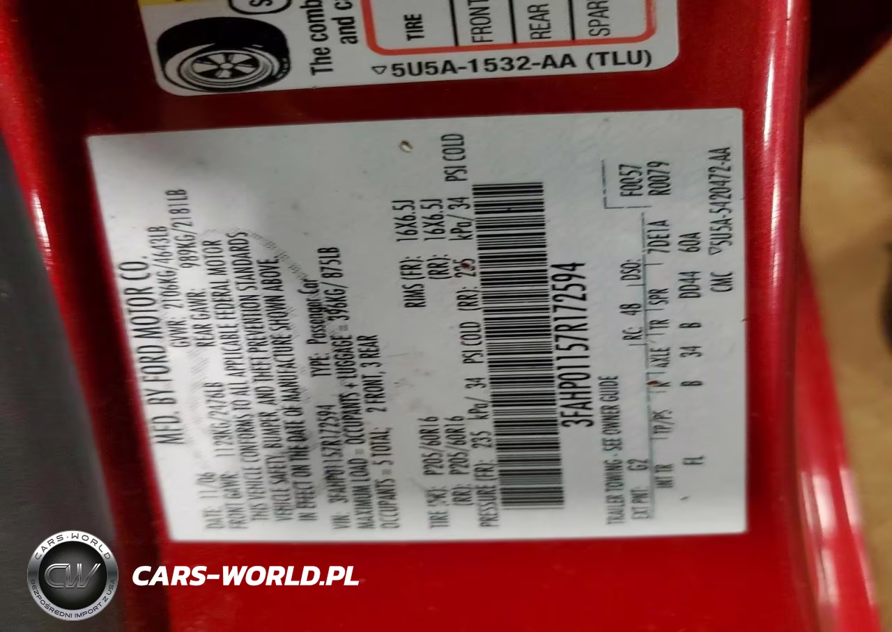 2007 Ford Fusion Se VIN:3FAHP01157R172594 - 12