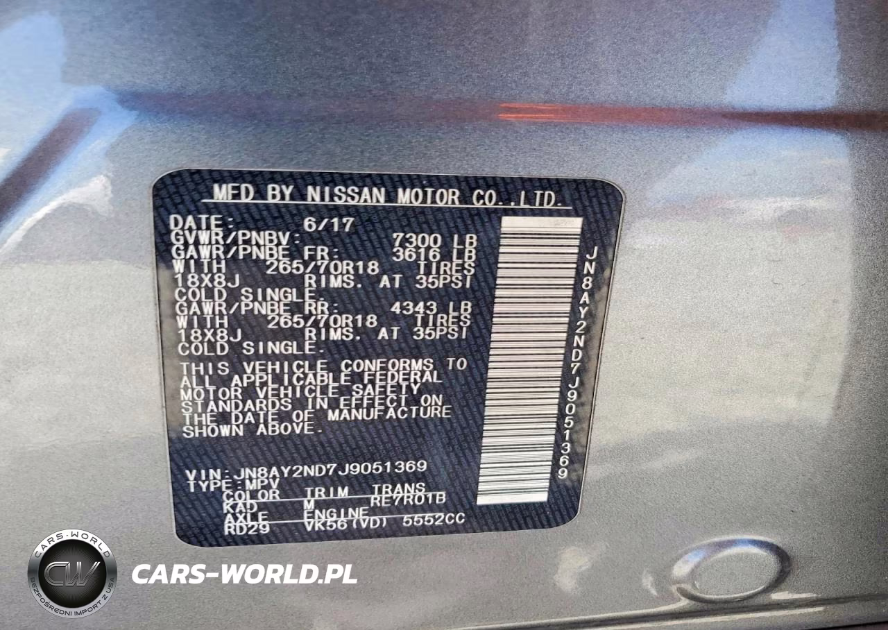 2018 Nissan Armada Sv VIN:JN8AY2ND7J9051369 - 12