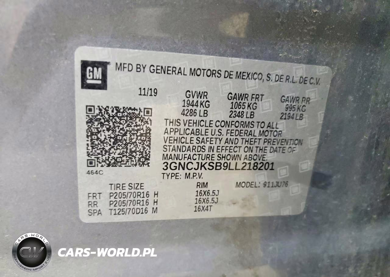 2020 Chevrolet Trax Ls VIN:3GNCJKSB9LL218201 - 13
