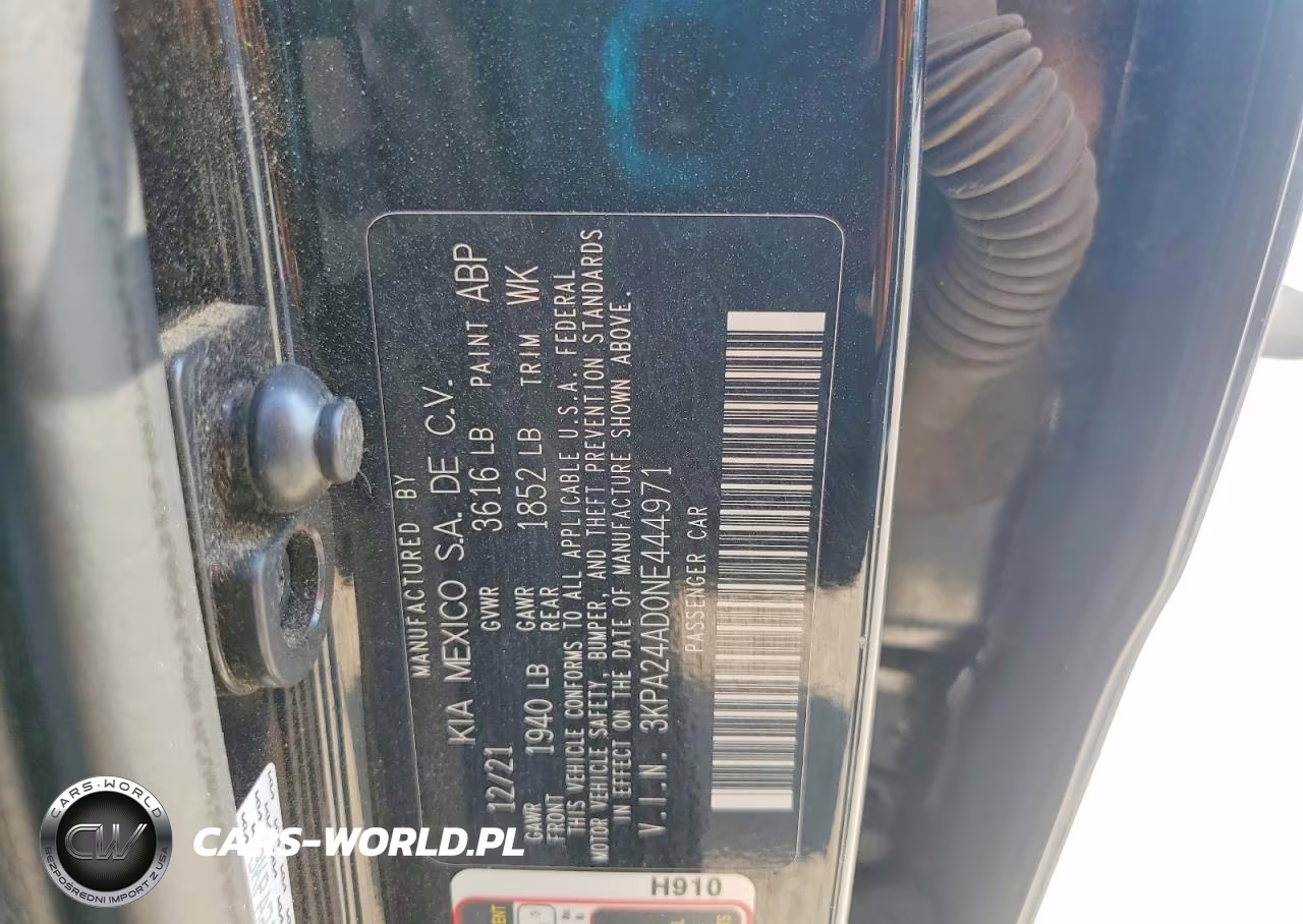 2022 Kia Rio Lx VIN:3KPA24AD0NE444971 - 12