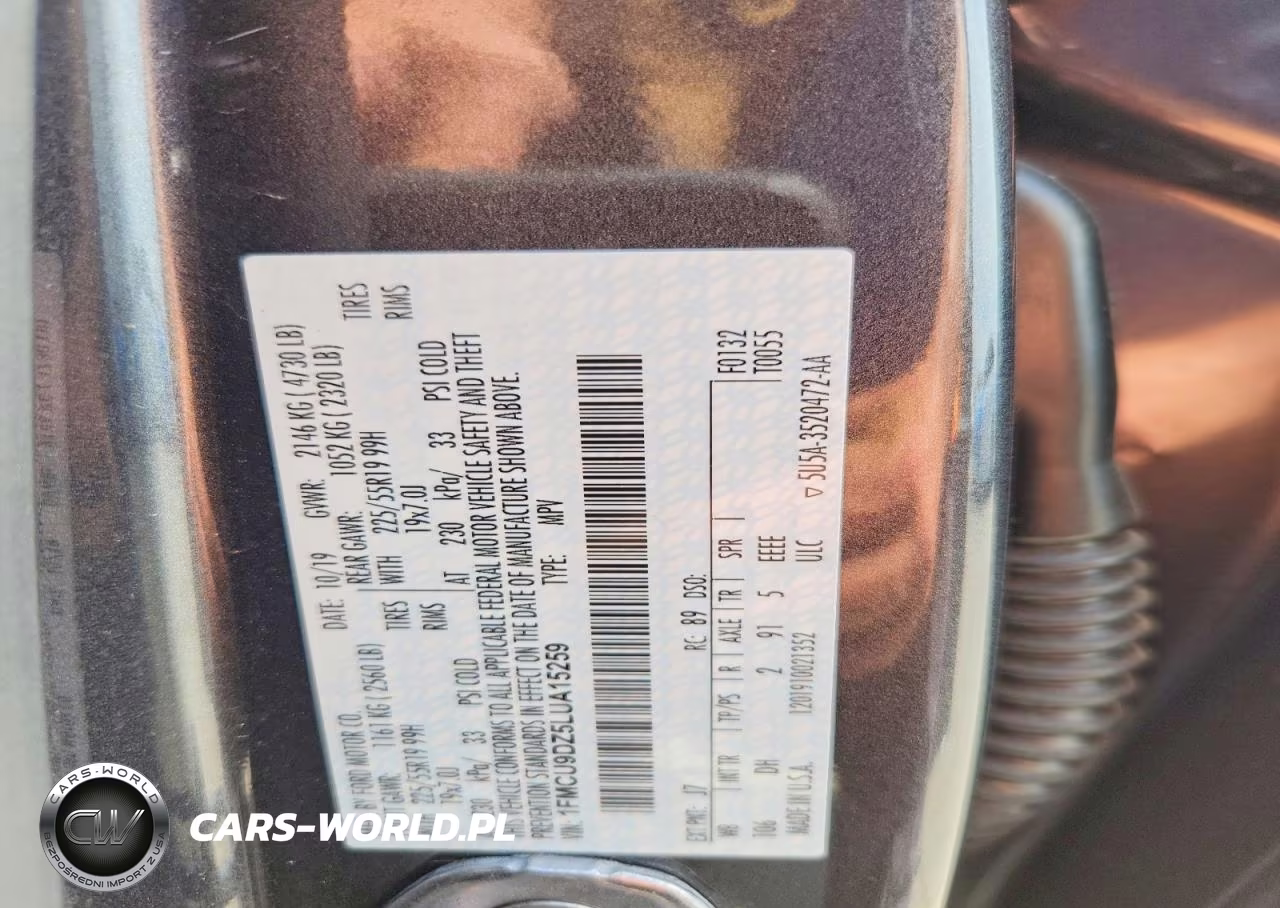 2020 Ford Escape Titanium VIN:1FMCU9DZ5LUA15259 - 13