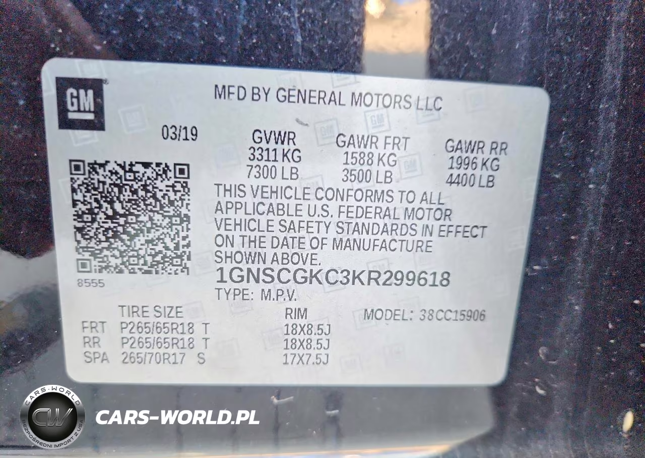 2019 Chevrolet Suburban C1500 Ls VIN:1GNSCGKC3KR299618 - 13