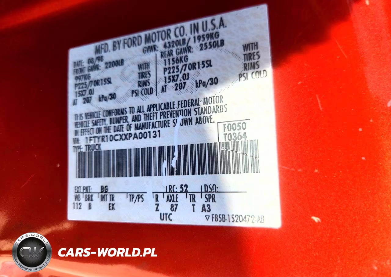 1999 Ford Ranger VIN:1FTYR10CXXPA00131 - 12