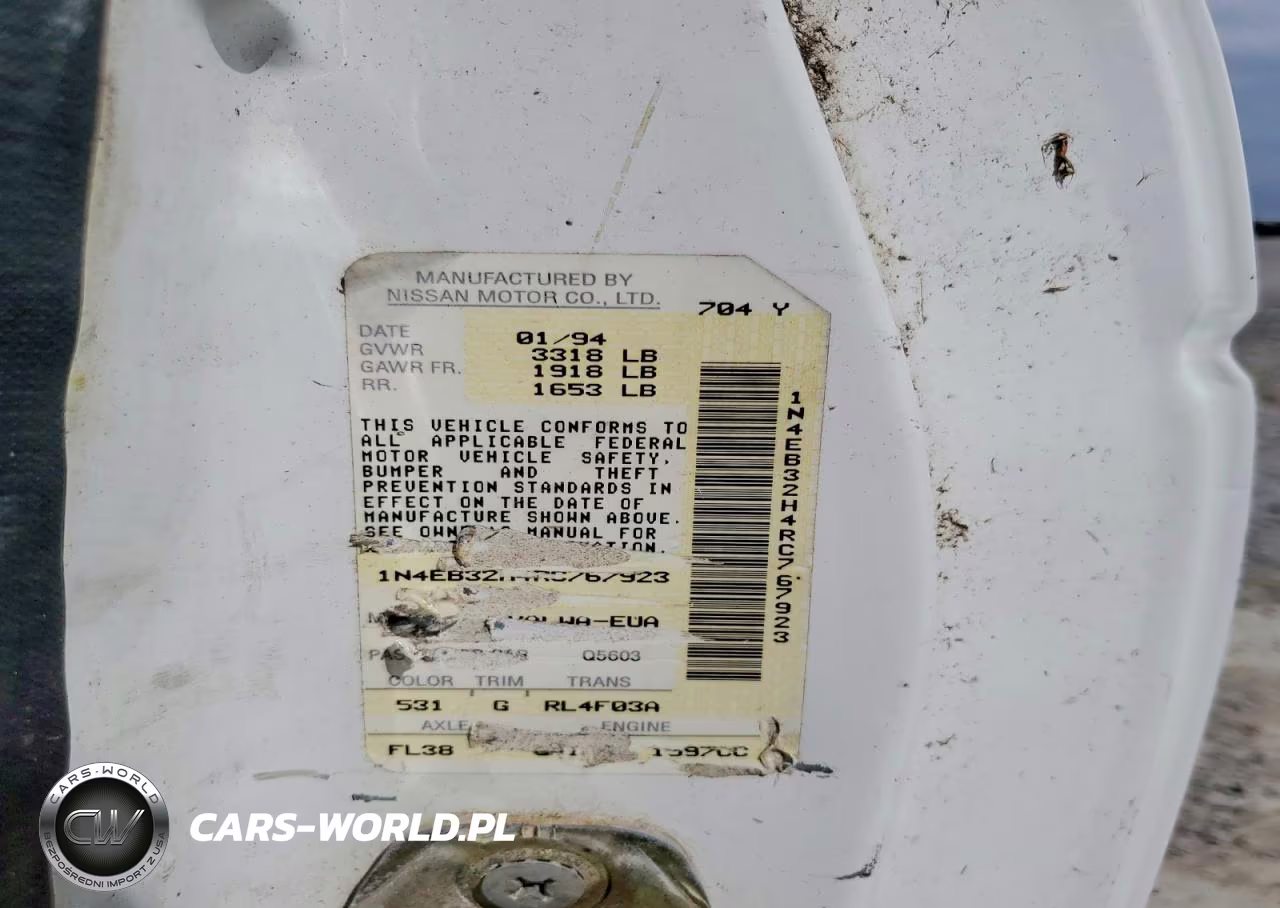 1994 Nissan Sentra E VIN:1N4EB32H4RC767923 - 12