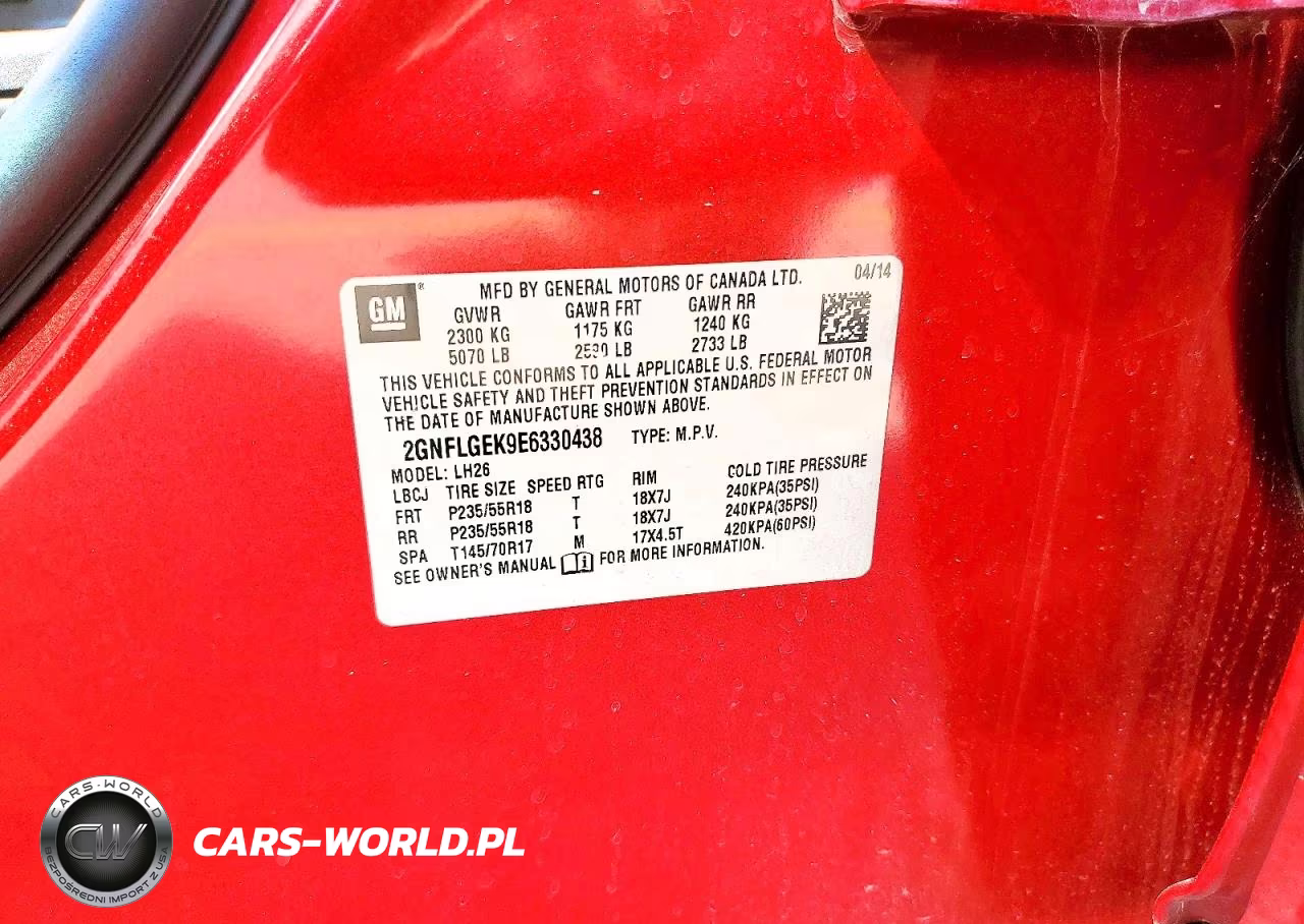 2014 Chevrolet Equinox Lt VIN:2GNFLGEK9E6330438 - 14