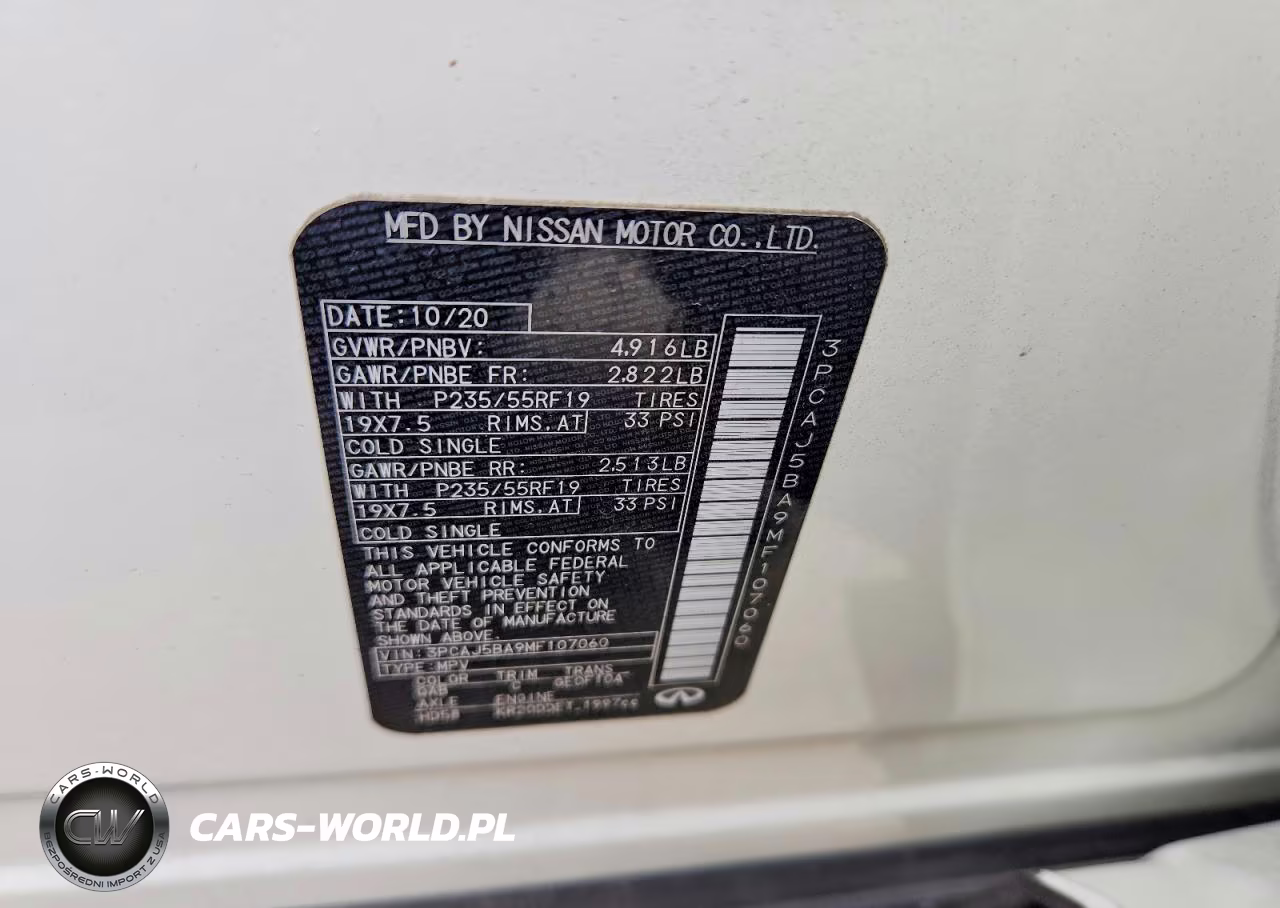 2021 Infiniti Qx50 Luxe VIN:3PCAJ5BA9MF107060 - 14