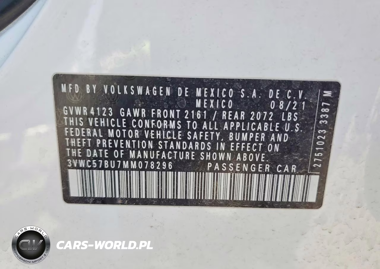 2021 Volkswagen Jetta S VIN:3VWC57BU7MM078296 - 13