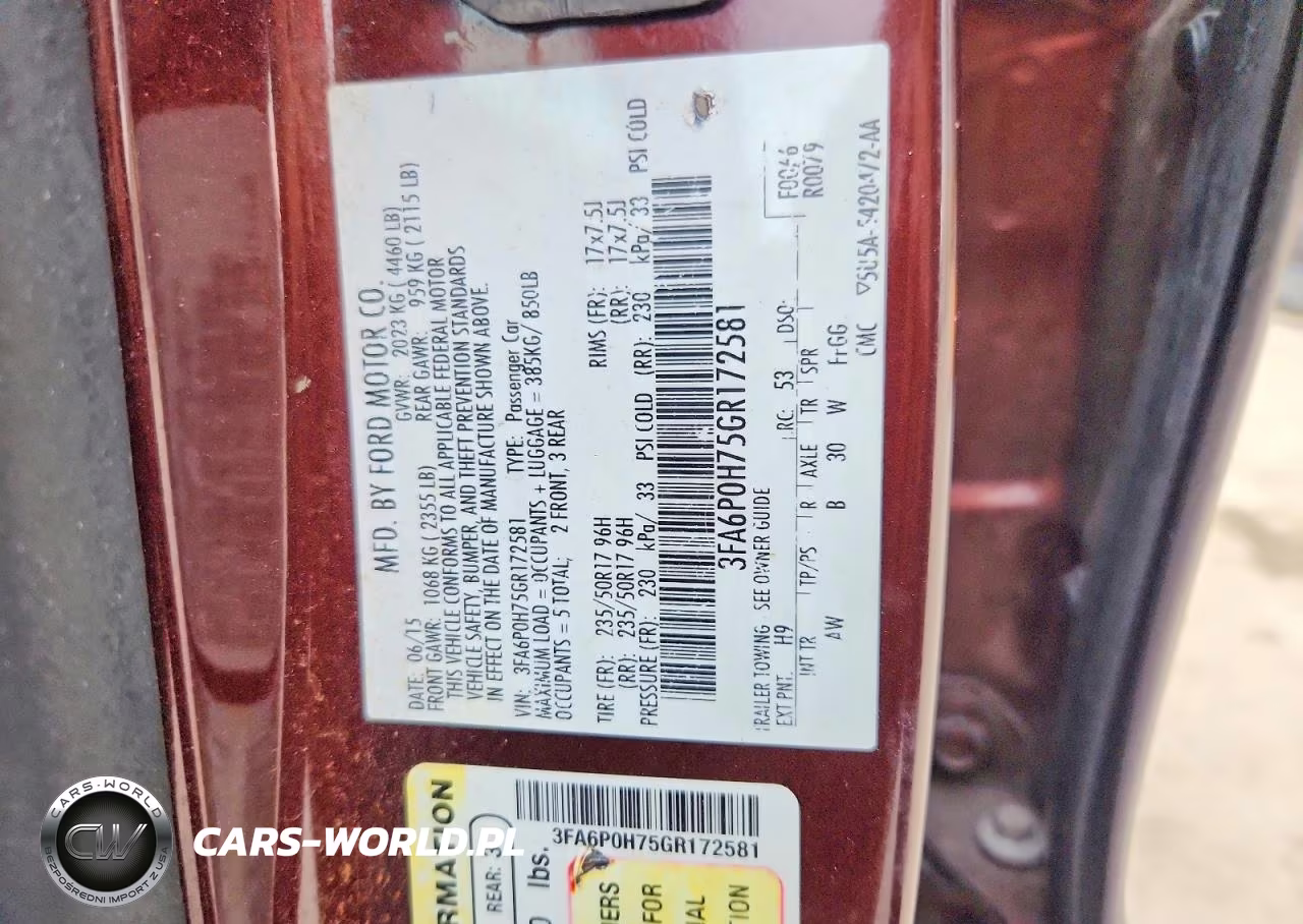 2016 Ford Fusion Se VIN:3FA6P0H75GR172581 - 12