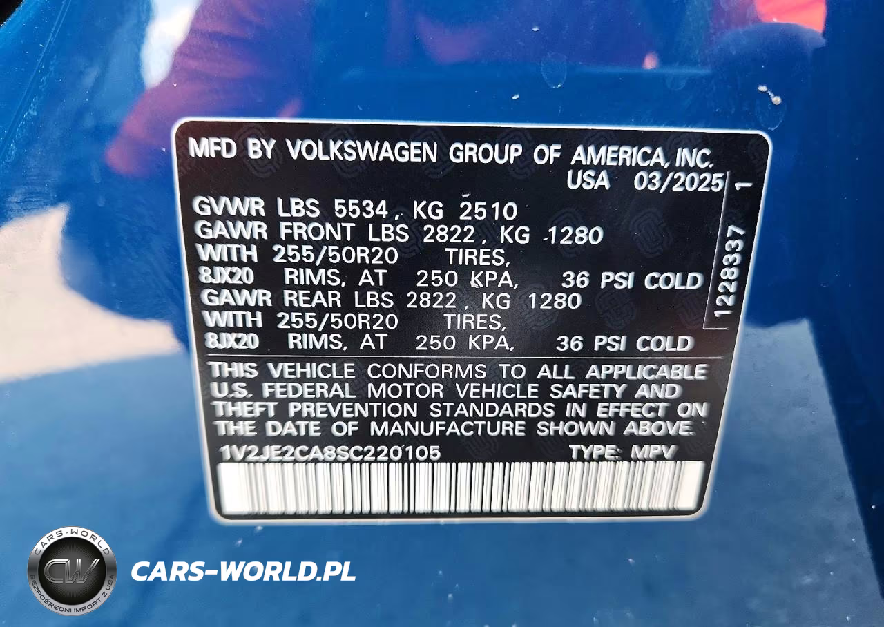 2025 Volkswagen Atlas Cross Sport Se VIN:1V2JE2CA8SC220105 - 13