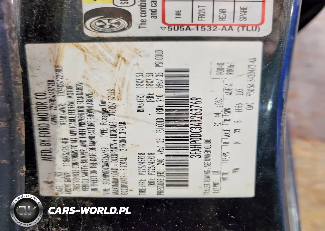2010 Ford Fusion Sport VIN:3FAHP0DC3AR263769 - 12
