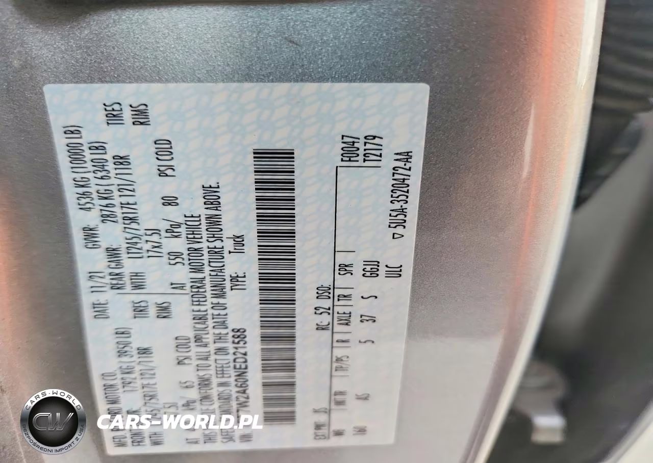 2022 Ford F250 Super Duty VIN:1FT7W2A60NED21588 - 12