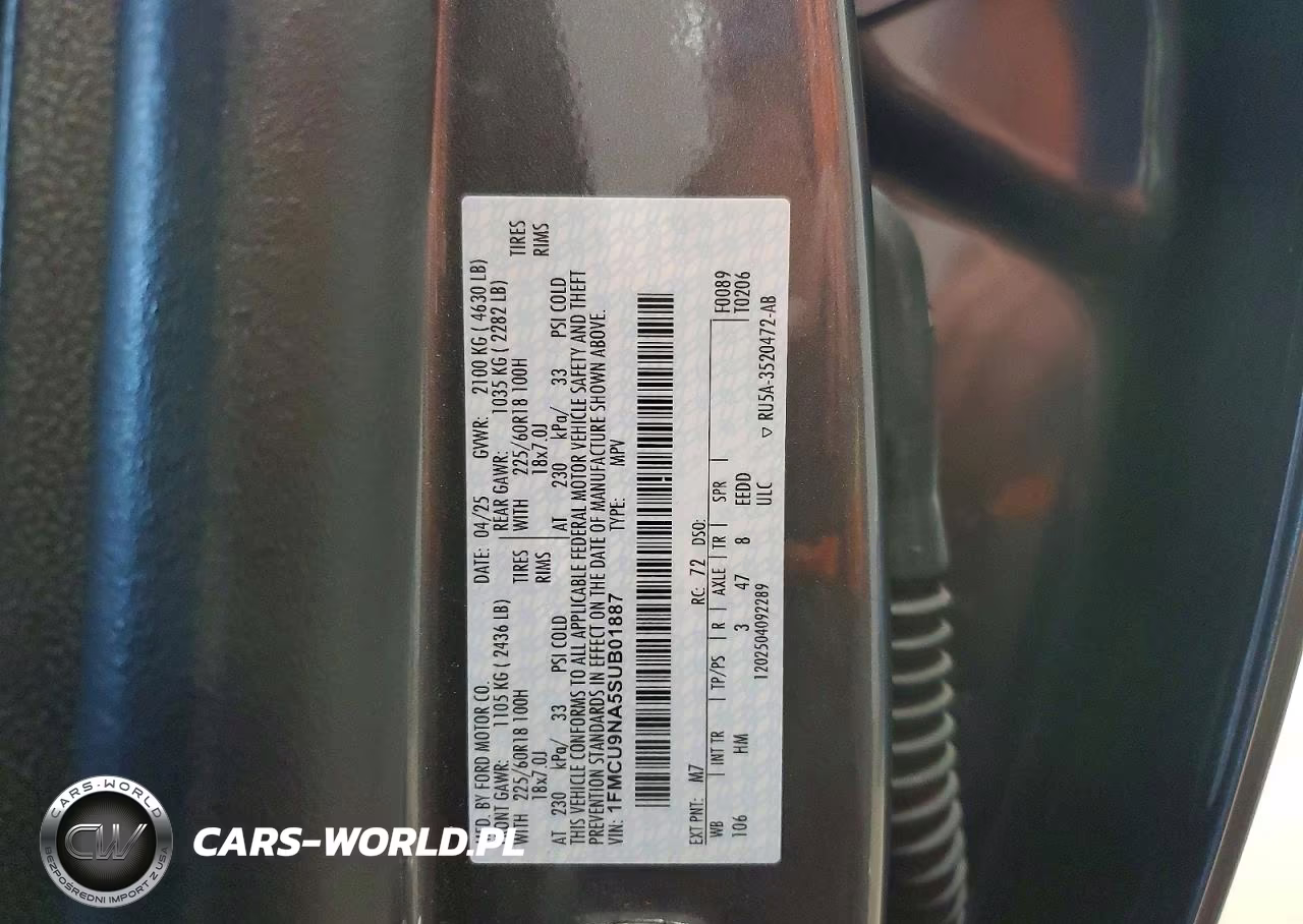 2025 Ford Escape St Line Select VIN:1FMCU9NA5SUB01887 - 13