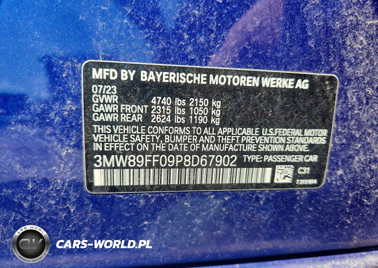 2023 BMW 330Xi VIN:3MW89FF09P8D67902 - 12