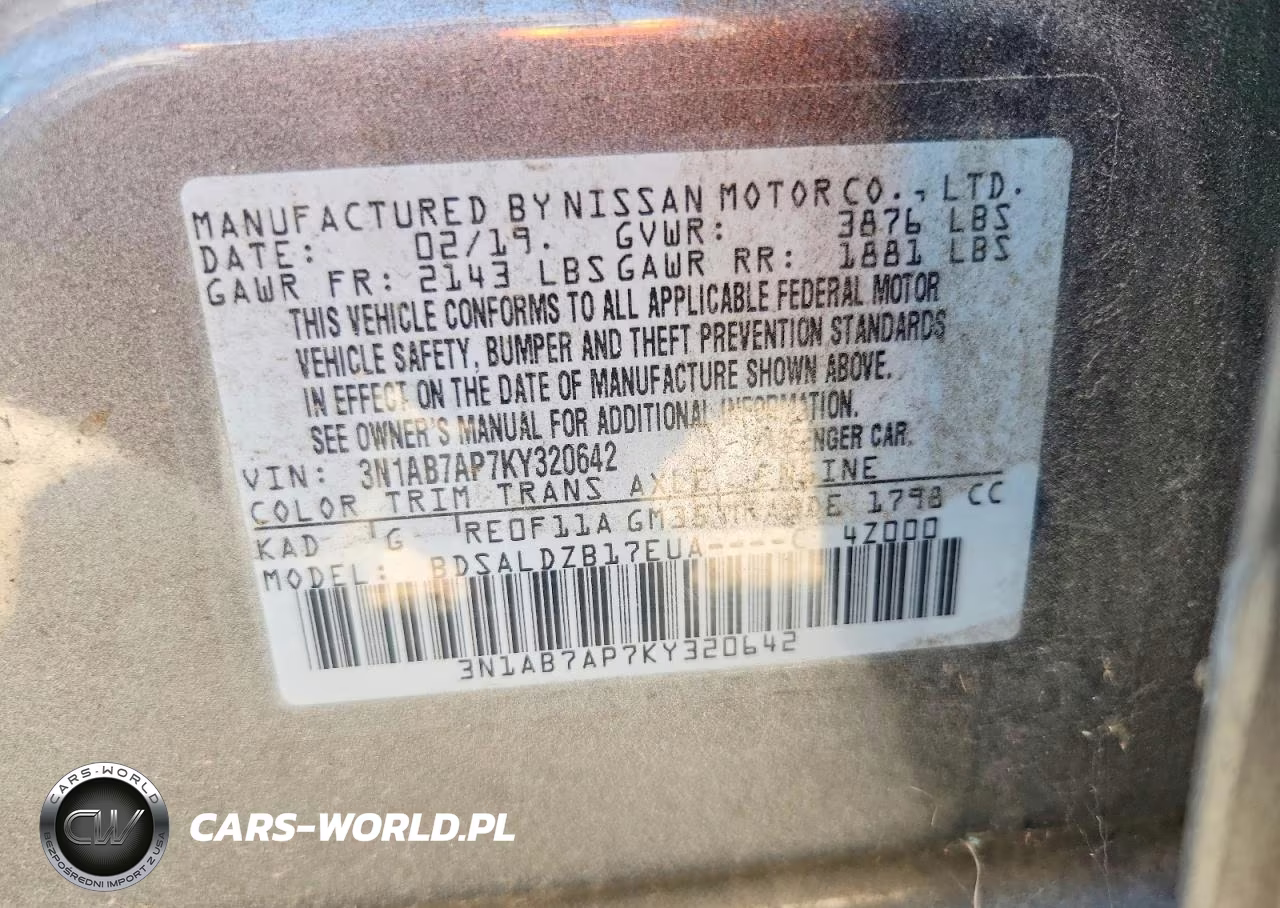 2019 Nissan Sentra Sv VIN:3N1AB7AP7KY320642 - 12