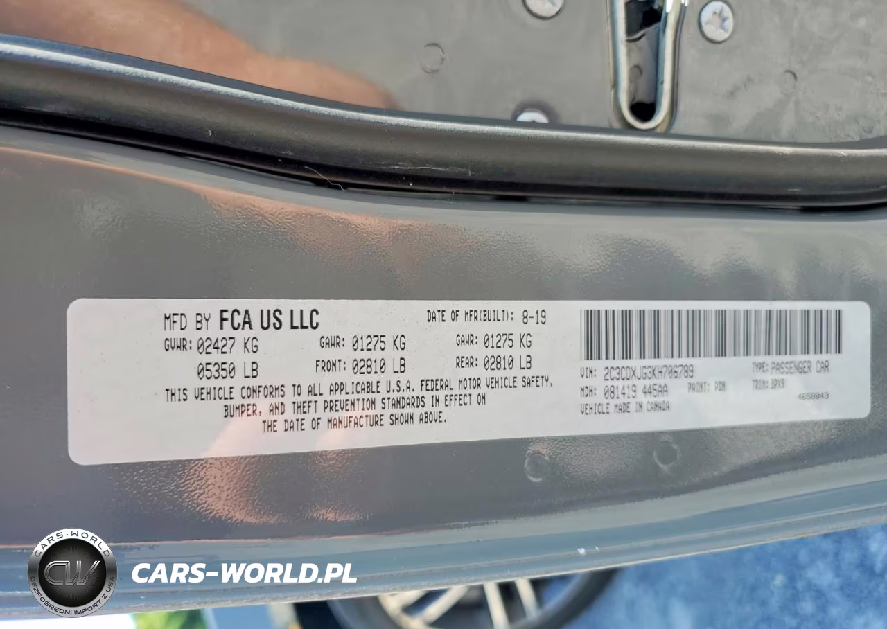 2019 Dodge Charger Sxt VIN:2C3CDXJG3KH706789 - 12