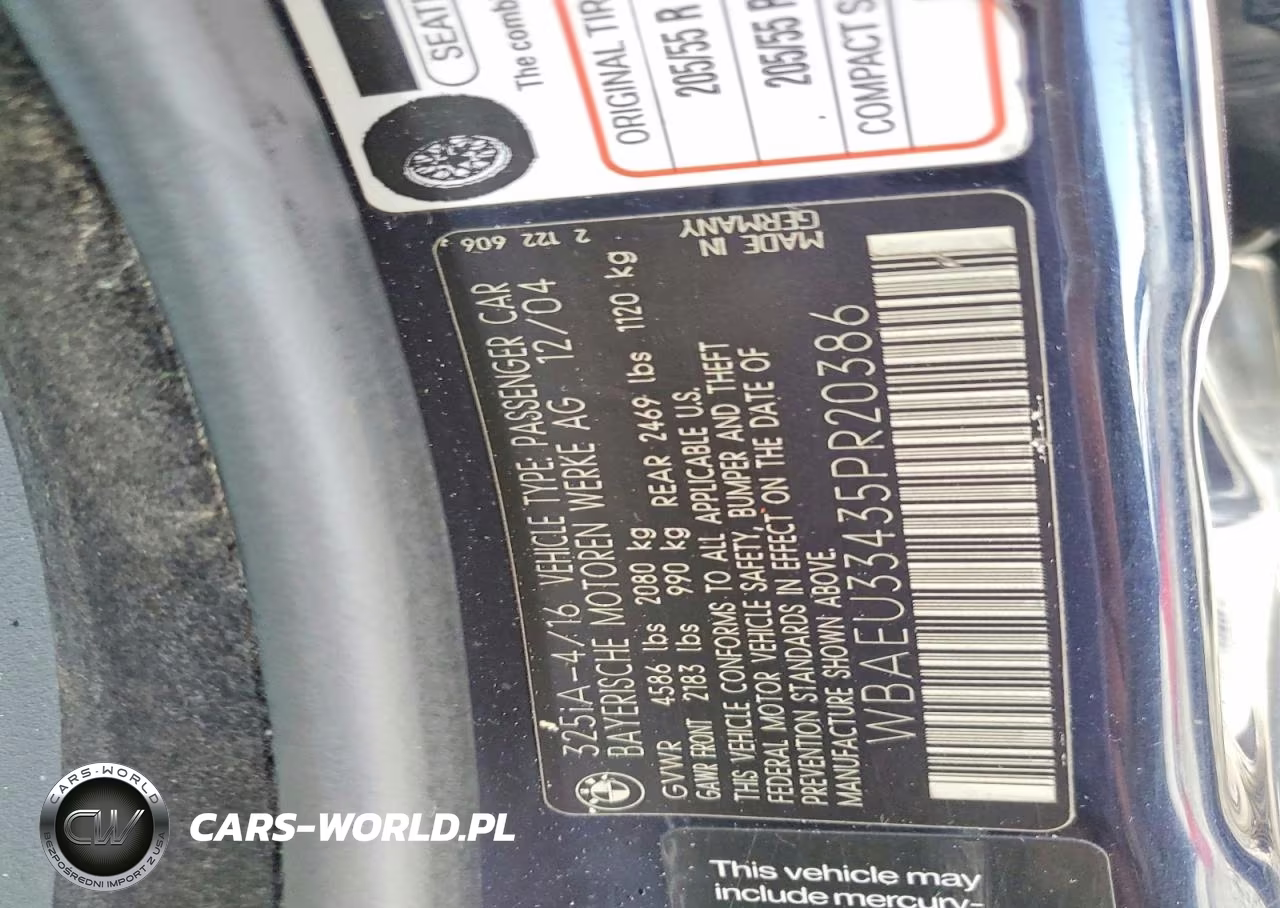 2005 BMW 325 Xi VIN:WBAEU33435PR20386 - 12
