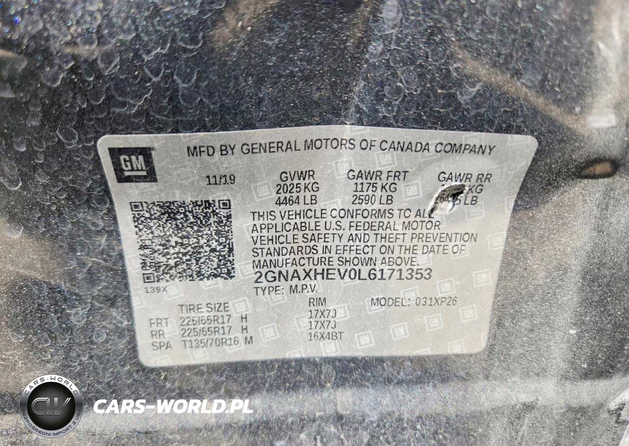 2020 Chevrolet Equinox Ls VIN:2GNAXHEV0L6171353 - 13