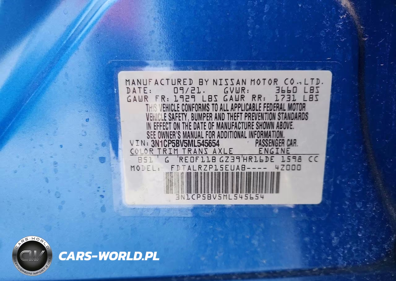 2021 Nissan Kicks S VIN:3N1CP5BV5ML545654 - 12