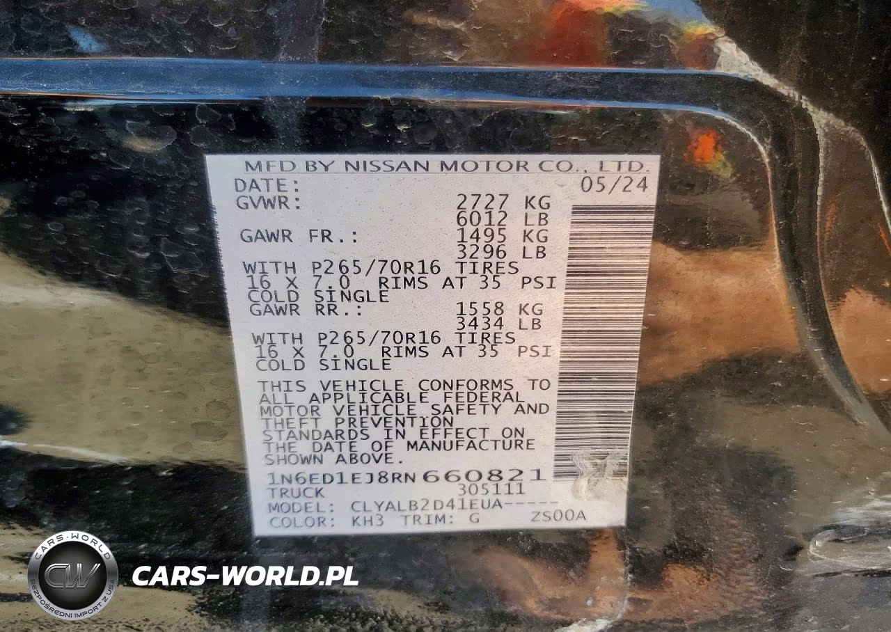 2024 Nissan Frontier Sv VIN:1N6ED1EJ8RN660821 - 12