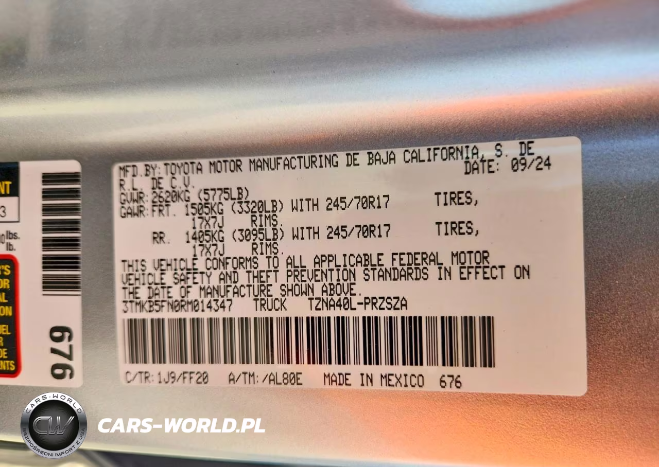 2024 Toyota Tacoma Sr5 VIN:3TMKB5FN0RM014347 - 12