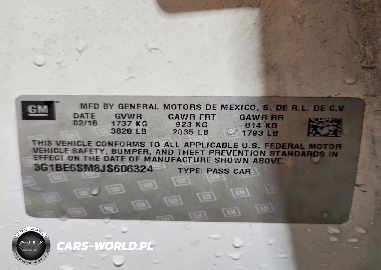 2018 Chevrolet Cruze Lt VIN:3G1BE6SM8JS606324 - 12