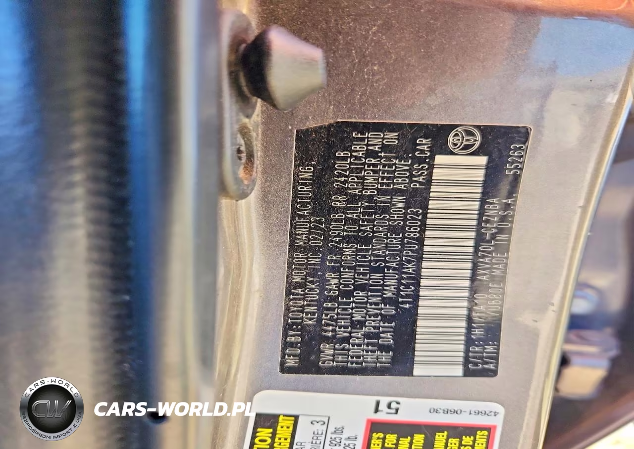 2023 Toyota Camry Le VIN:4T1C11AK7PU786023 - 12