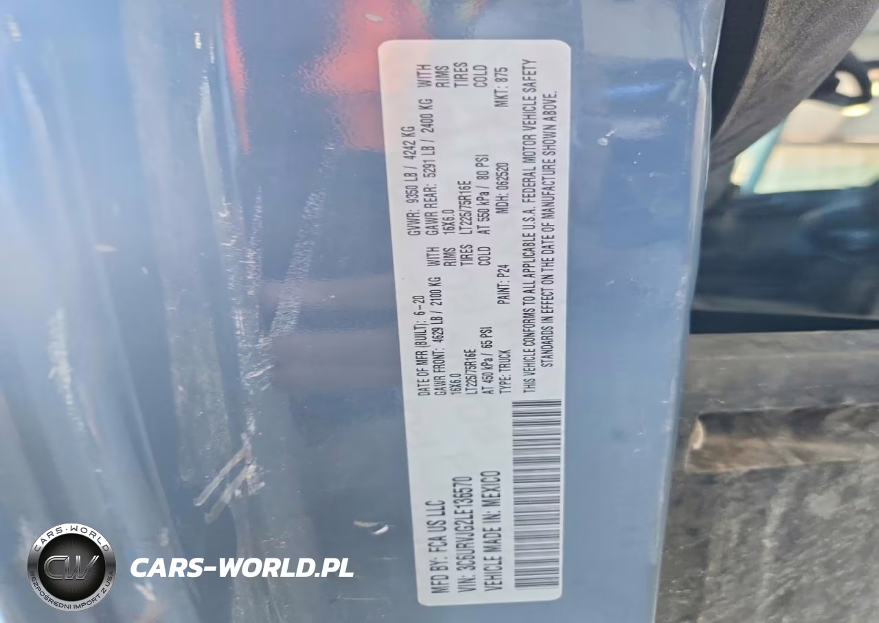 2020 Ram Promaster 3500 3500 High VIN:3C6URVJG2LE136570 - 13
