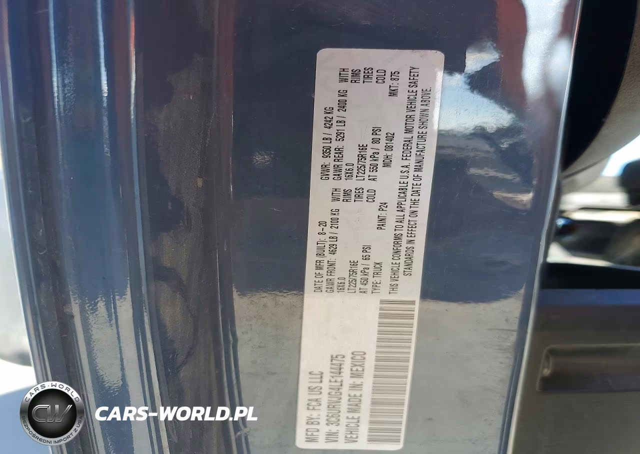2020 Ram Promaster 3500 Delivery Van VIN:3C6URVJG4LE144475 - 13
