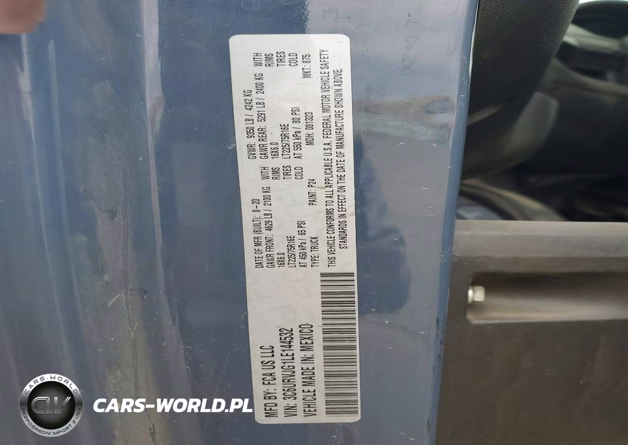 2020 Ram Promaster 3500 3500 High VIN:3C6URVJG1LE144532 - 13